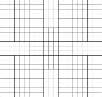 sudoku 9x9 6x6 and samurai puzzles