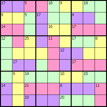 Killer Sudoku 9x9 - Difícil - Volume 4 - 270 Jogos