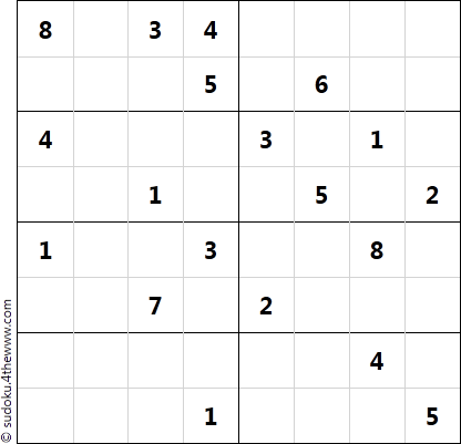 8x8 Sudoku Hard