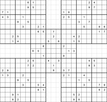 Samurai sudoku puzzles to play online